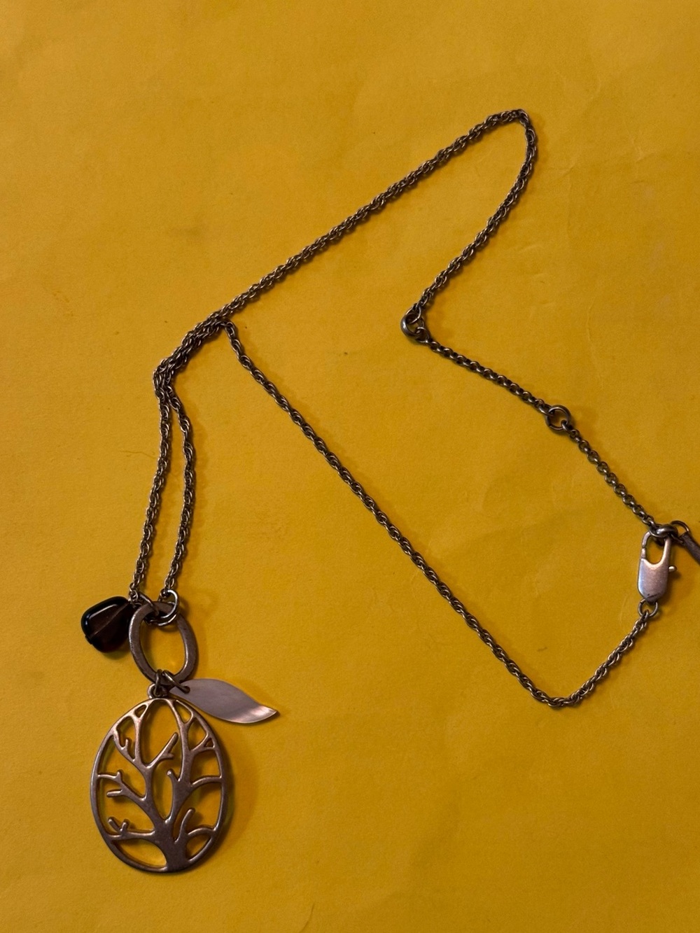 Lucky Brand Silver Tree of Life Pendant Necklace